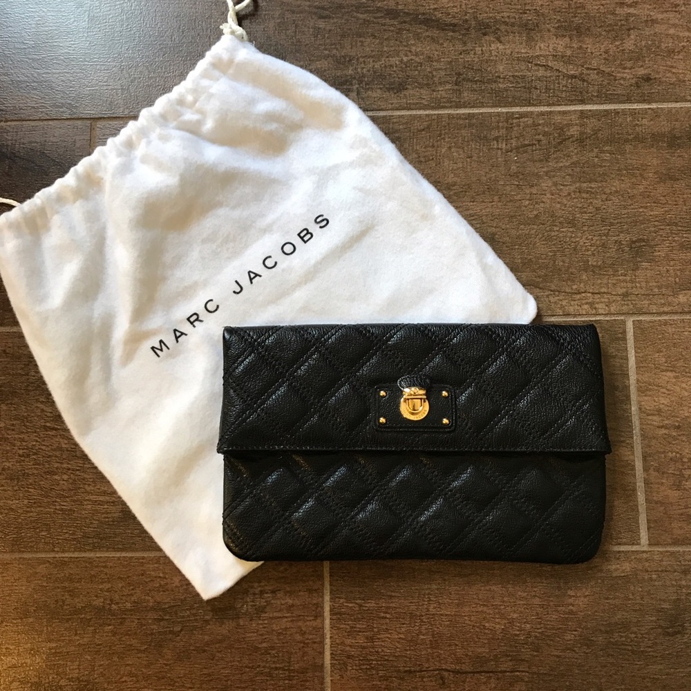 Marc Jacobs Eugenie Quilted Leather Clutch